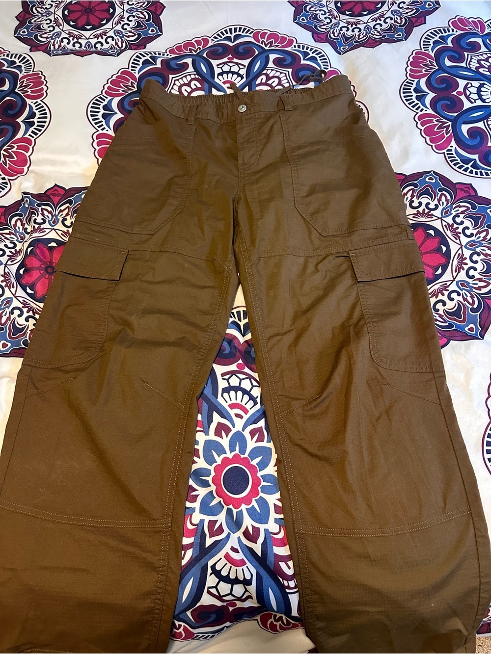 Prana Women's Wide Leg Cargo Pants in Brown